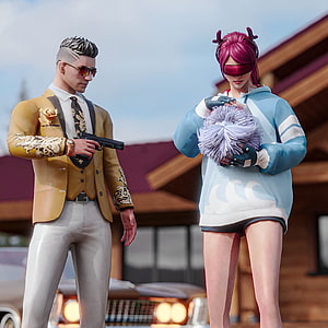 PUBG Mobile Character Art: Suited Man with Pistol and Blindfolded Woman in Hoodie, Pubg mobile, pubg girl, game, gaming, games, girl, bgmi HD phone wallpaper