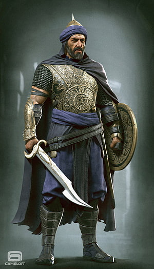 Saladin Warrior Concept Art by Tsvetomir Georgiev for Gameloft HD phone wallpaper