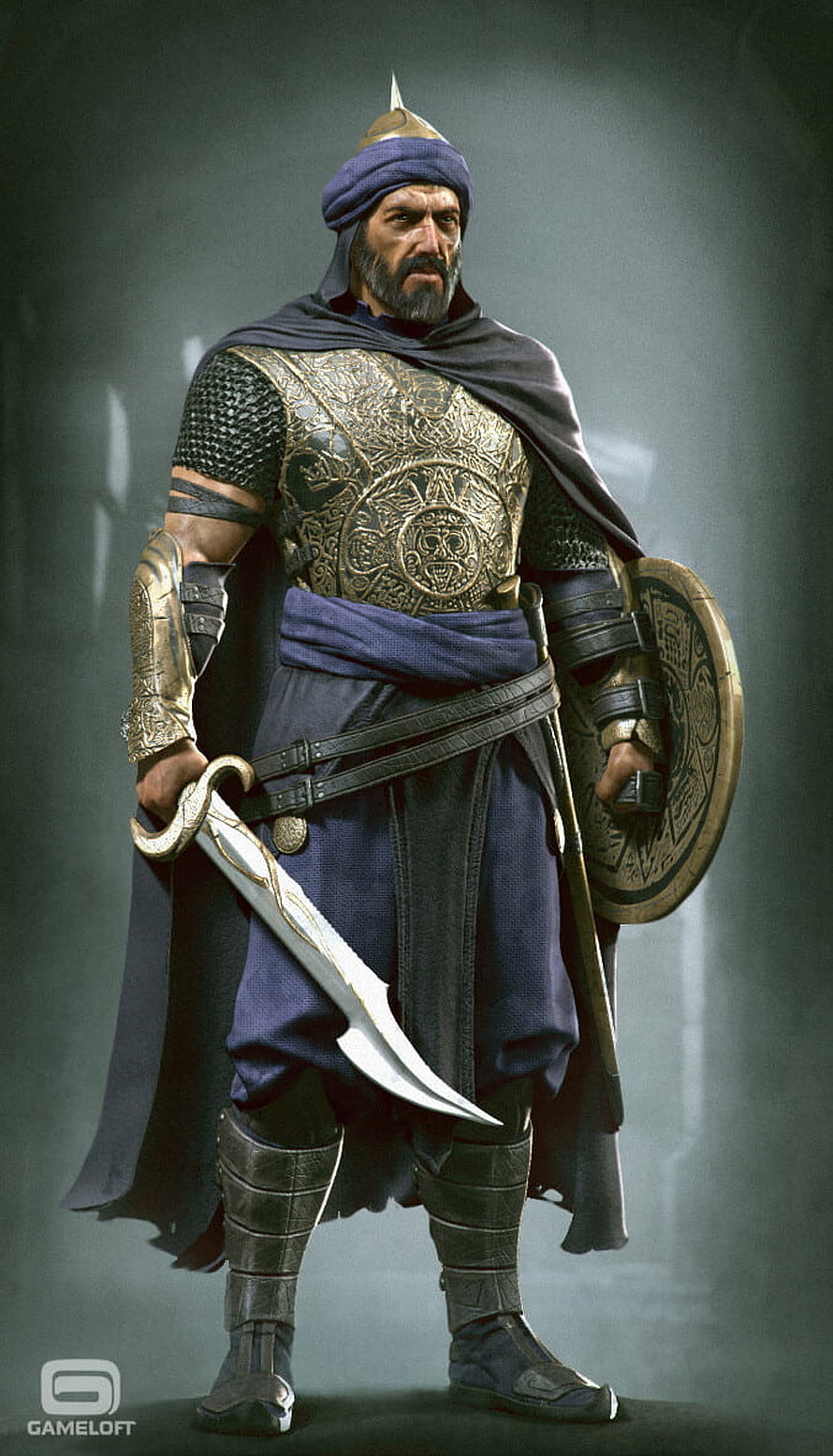 Saladin Warrior Concept Art by Tsvetomir Georgiev for Gameloft HD phone wallpaper