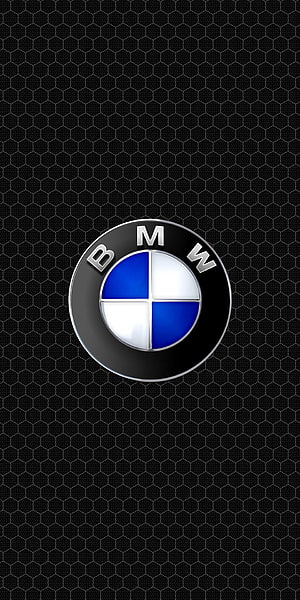 BMW Emblem on Black Hexagonal Mesh Background HD phone wallpaper