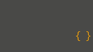 Gruvbox Dark Minimalist Coding Wallpaper with Orange Braces HD wallpaper
