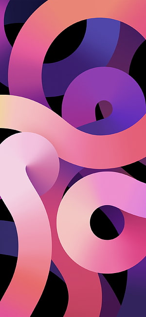 Vibrant Abstract 3D Ribbon Wallpaper in Pink and Purple Hues HD phone wallpaper