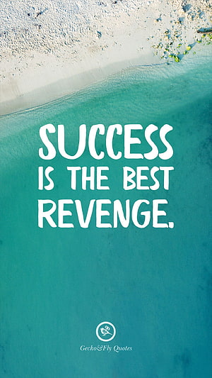 Aerial View of Turquoise Ocean Water and White Sandy Beach with Motivational Quote HD phone wallpaper