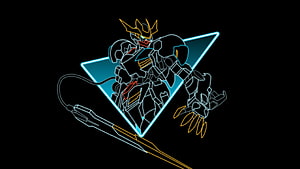 Barbatos Lupus Rex Neon Line Art with Glowing Triangle and Beam Saber HD wallpaper