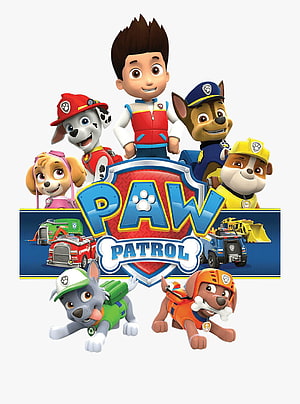 Paw Patrol Team Group Portrait with Ryder and Rescue Vehicles HD phone wallpaper