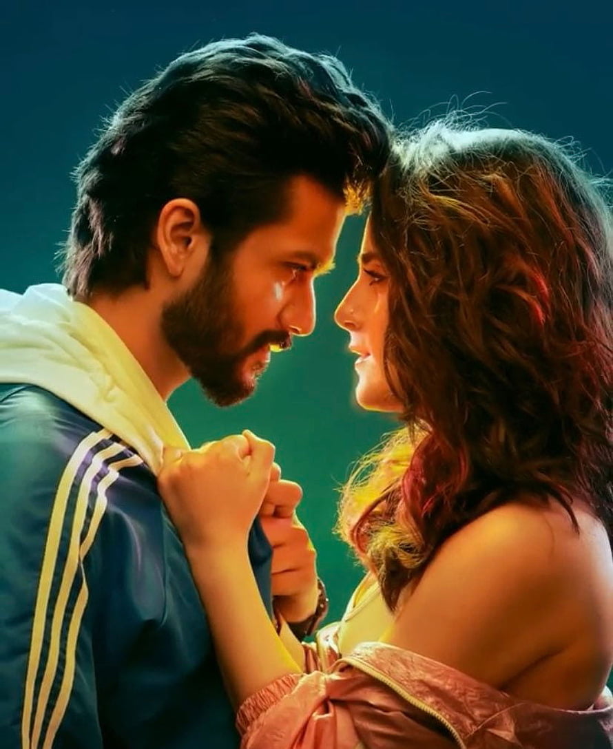 Shiddat Movie Romantic Scene With Intense Gaze And Dramatic Lighting HD phone wallpaper