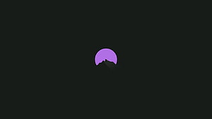Minimalist Purple Mountain Silhouette on Dark Background HD wallpaper