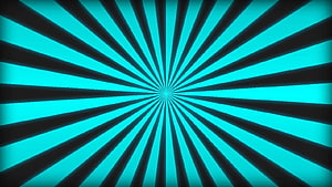 Cyan Radial Burst Pattern With Black Stripes For Dynamic Digital Design HD wallpaper