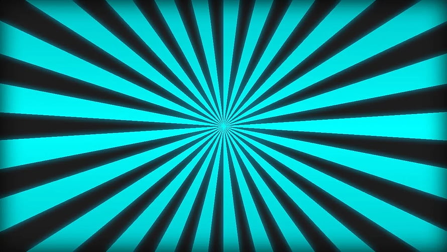 Cyan Radial Burst Pattern With Black Stripes For Dynamic Digital Design HD wallpaper