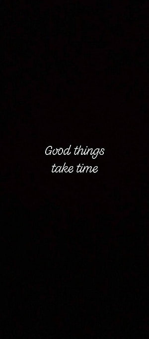 Minimalist Black Background with White Cursive Inspirational Quote HD phone wallpaper