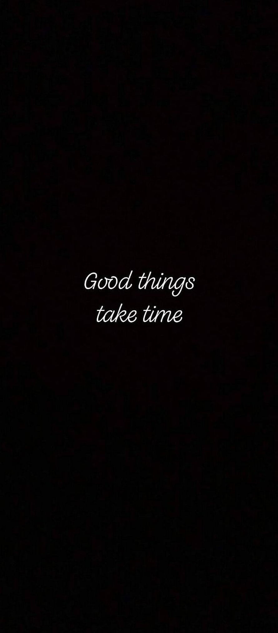 Minimalist Black Background with White Cursive Inspirational Quote HD phone wallpaper