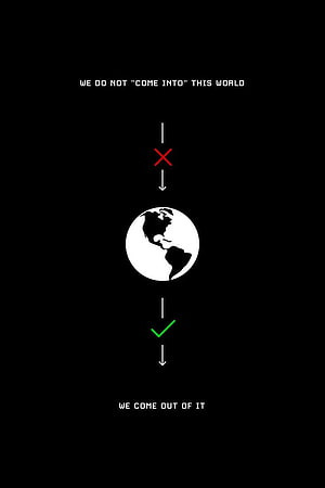 Minimalist Earth Infographic with Philosophical Quote on Black Background HD phone wallpaper