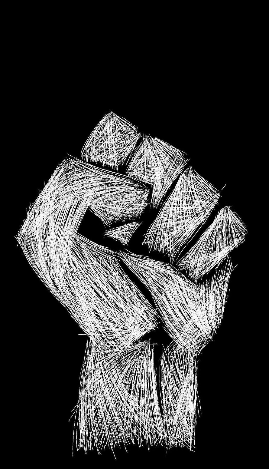 Rage Against The Machine Raised Fist Wireframe Artwork HD phone wallpaper