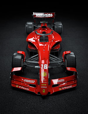 Ferrari Formula 1 Concept Car Front View with Mission Winnow Livery HD phone wallpaper