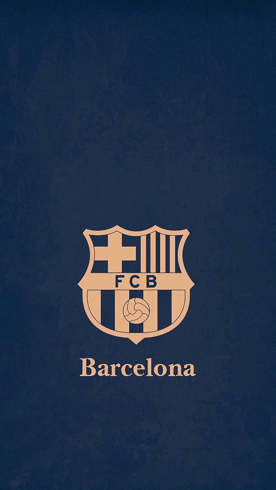 FC Barcelona Crest Emblem on Dark Blue Textured Background HD phone wallpaper