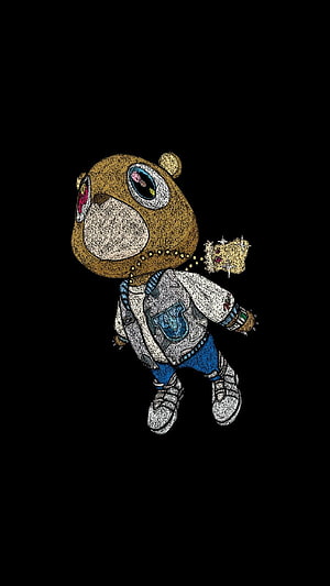 Kanye West Graduation Album Cover Artwork Featuring Cartoon Bear Character HD phone wallpaper