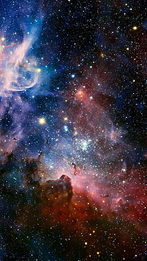 Carina Nebula Deep Space Photography Featuring Star Clusters and Cosmic Dust HD phone wallpaper