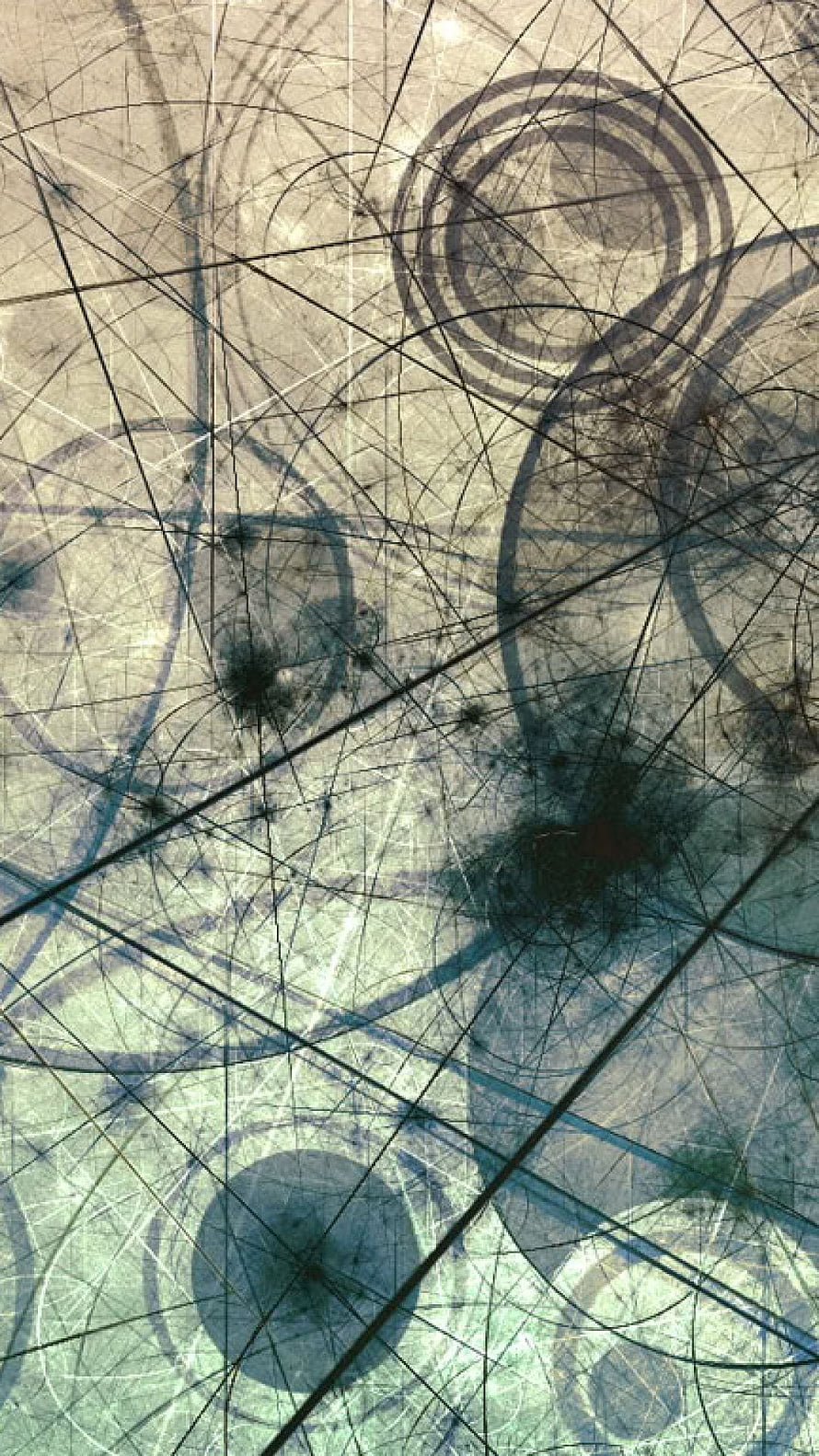 Intricate Geometric Line Art with Overlapping Circles and Abstract Patterns HD phone wallpaper