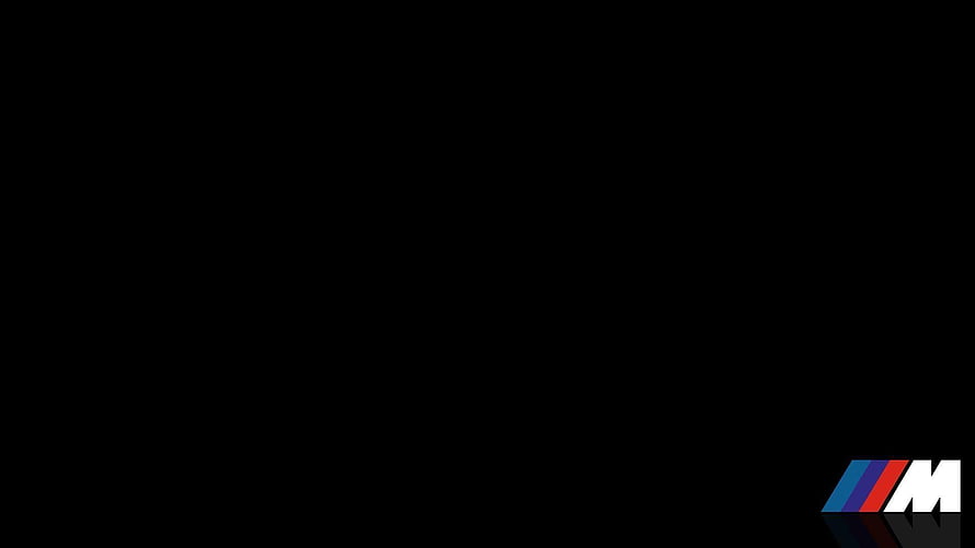 Minimalist BMW M Motorsport Logo on Black Background HD wallpaper
