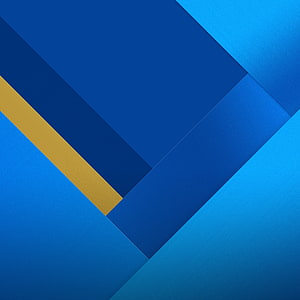 Abstract Geometric Blue and Gold Material Design Pattern HD phone wallpaper
