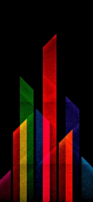 OnePlus 8 AMOLED Abstract Geometric Colorful Bars Wallpaper HD phone wallpaper