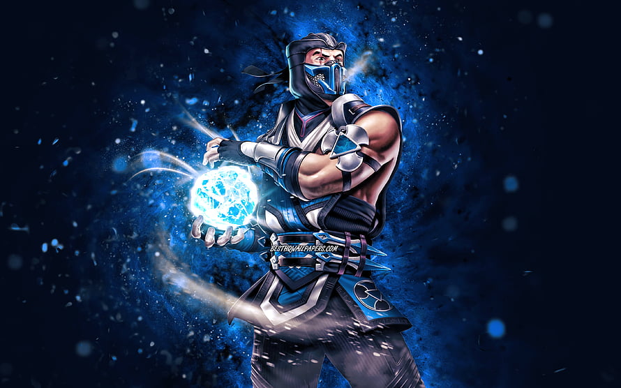 Sub-Zero channeling ice energy in Mortal Kombat Mobile digital artwork HD wallpaper
