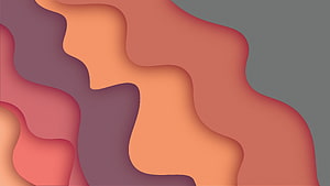 Warm Abstract Fluid Shapes in Orange, Coral, and Muted Purple Tones HD wallpaper