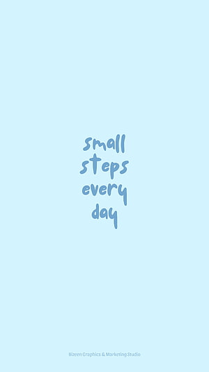 Pastel Blue Minimalist Motivational Quote Design for Daily Inspiration HD phone wallpaper
