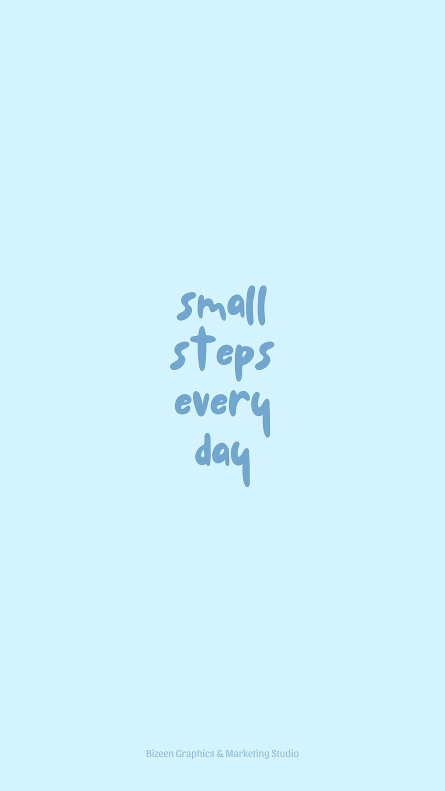 Pastel Blue Minimalist Motivational Quote Design for Daily Inspiration HD phone wallpaper