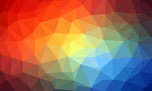 Vibrant Low Poly Geometric Abstract Background With Triangular Color Gradient HD wallpaper