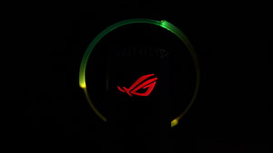 ASUS ROG Strix XG32V Gaming Monitor with Aura Sync RGB Lighting in Dark Setting HD wallpaper