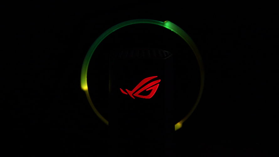 ASUS ROG Strix XG32V Gaming Monitor with Aura Sync RGB Lighting in Dark Setting HD wallpaper