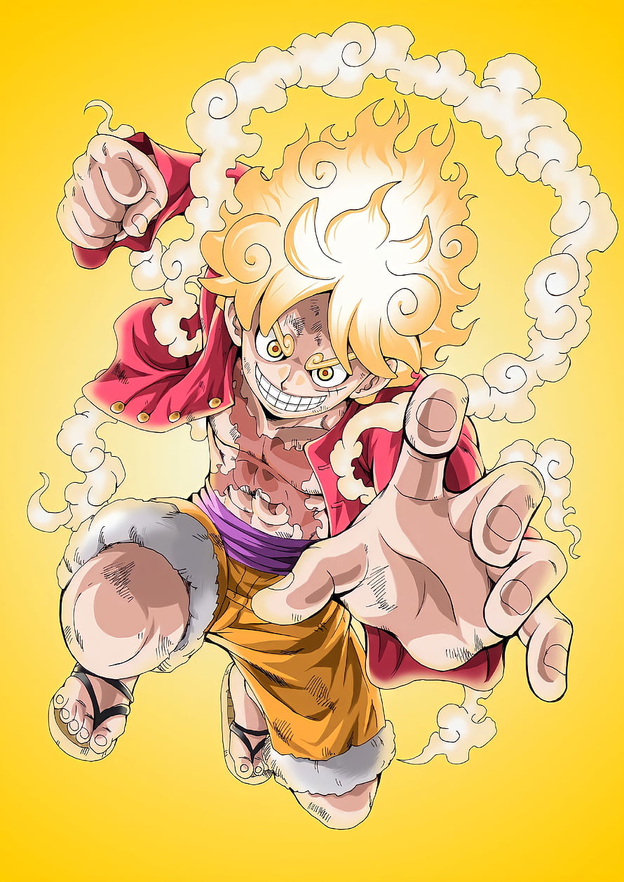Monkey D. Luffy Gear 5 Infobox Artwork from One Piece Manga HD phone wallpaper