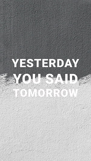 Minimalist Black and White Textured Wall with Bold White Typography Quote HD phone wallpaper