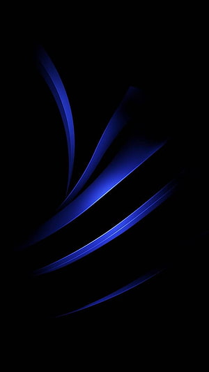 Dark Blue Abstract Light Streaks on Black Background HD phone wallpaper