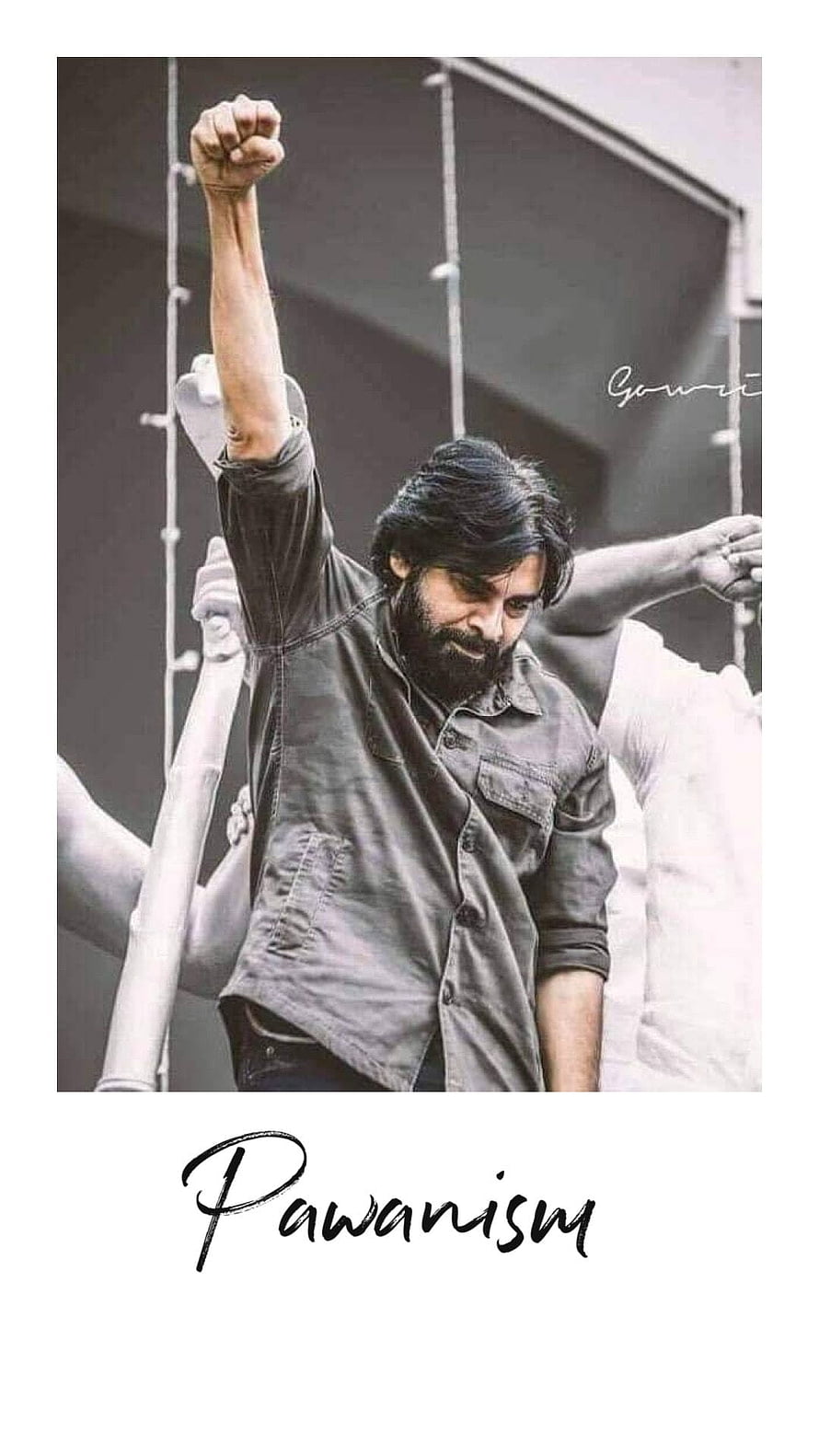 Pawanism Movie Poster Featuring Bearded Man Raising Fist in Dramatic Pose, pawanism, PSPK HD phone wallpaper