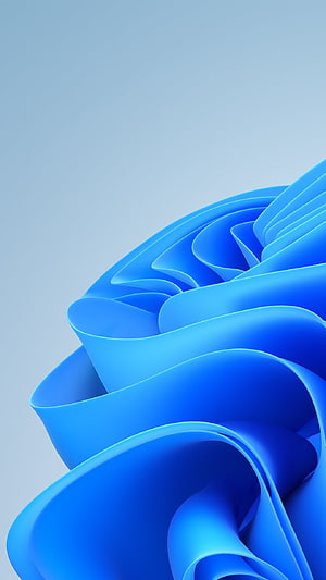 Windows 11 Light Blue Abstract Flowing Ribbon Wallpaper HD phone wallpaper