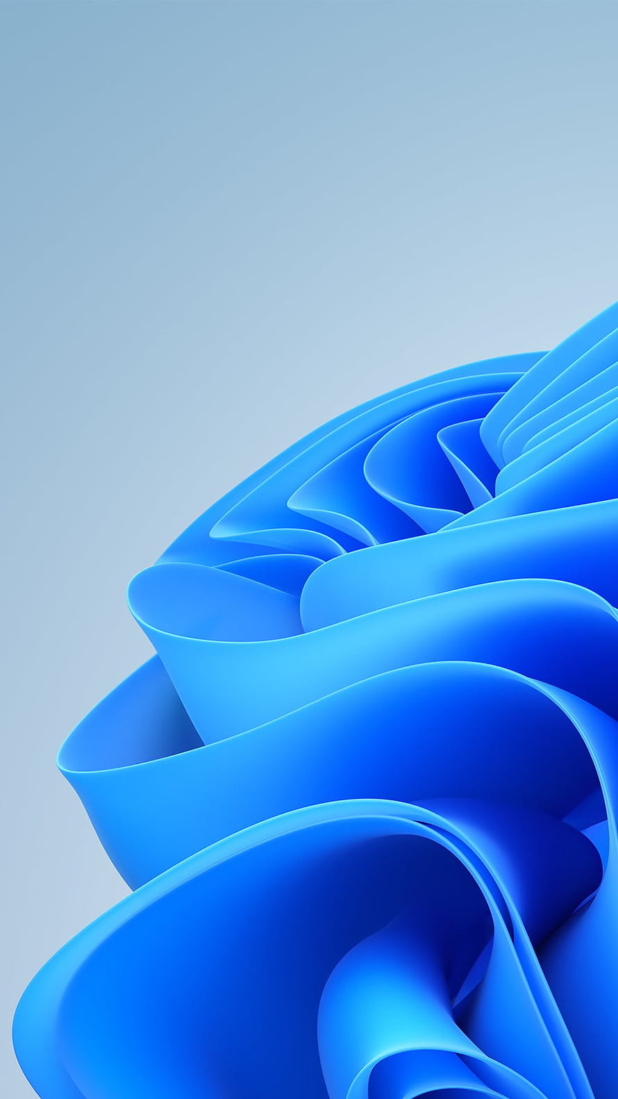 Windows 11 Light Blue Abstract Flowing Ribbon Wallpaper HD phone wallpaper