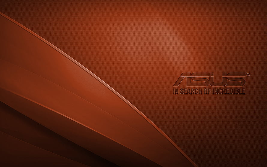 Asus Brown Wavy Abstract Background with Sleek Diagonal Lines and Brand Logo HD wallpaper