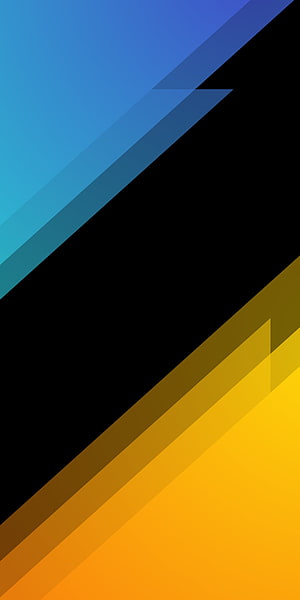 Minimalist Diagonal Geometric Pattern in Blue, Black, and Orange for AMOLED Displays HD phone wallpaper