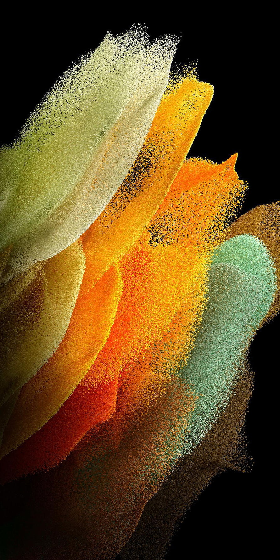 Vibrant Colorful Powder Art Abstract Composition on Black Background HD phone wallpaper