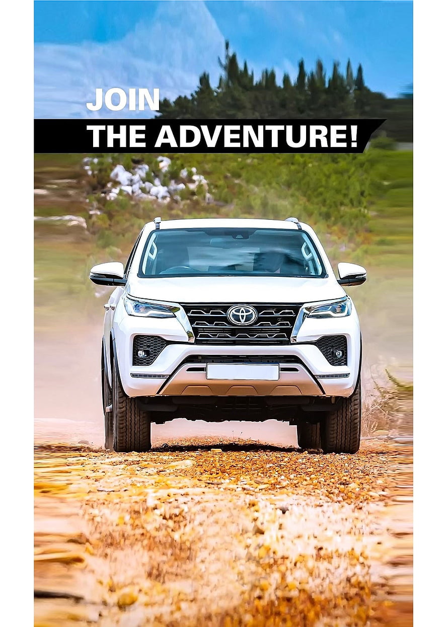 White Toyota Fortuner SUV Driving on a Gravel Trail Through a Mountain Landscape HD phone wallpaper