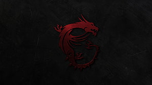 MSI Dragon Gaming Logo on Dark Textured Background HD wallpaper