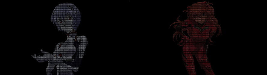 Neon Genesis Evangelion Rei and Asuka in Plugsuits on Black Background HD wallpaper