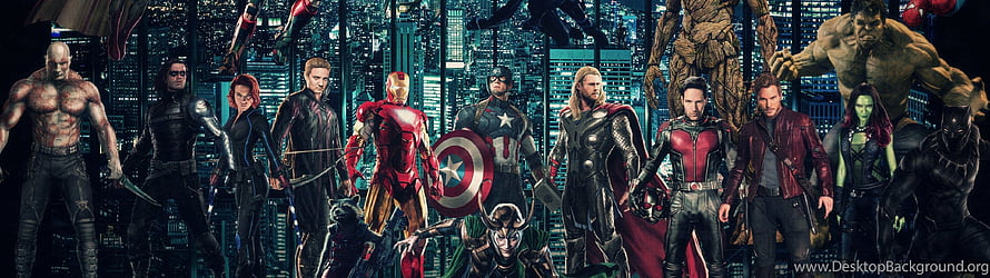Avengers Endgame Team Lineup Against City Skyline HD wallpaper