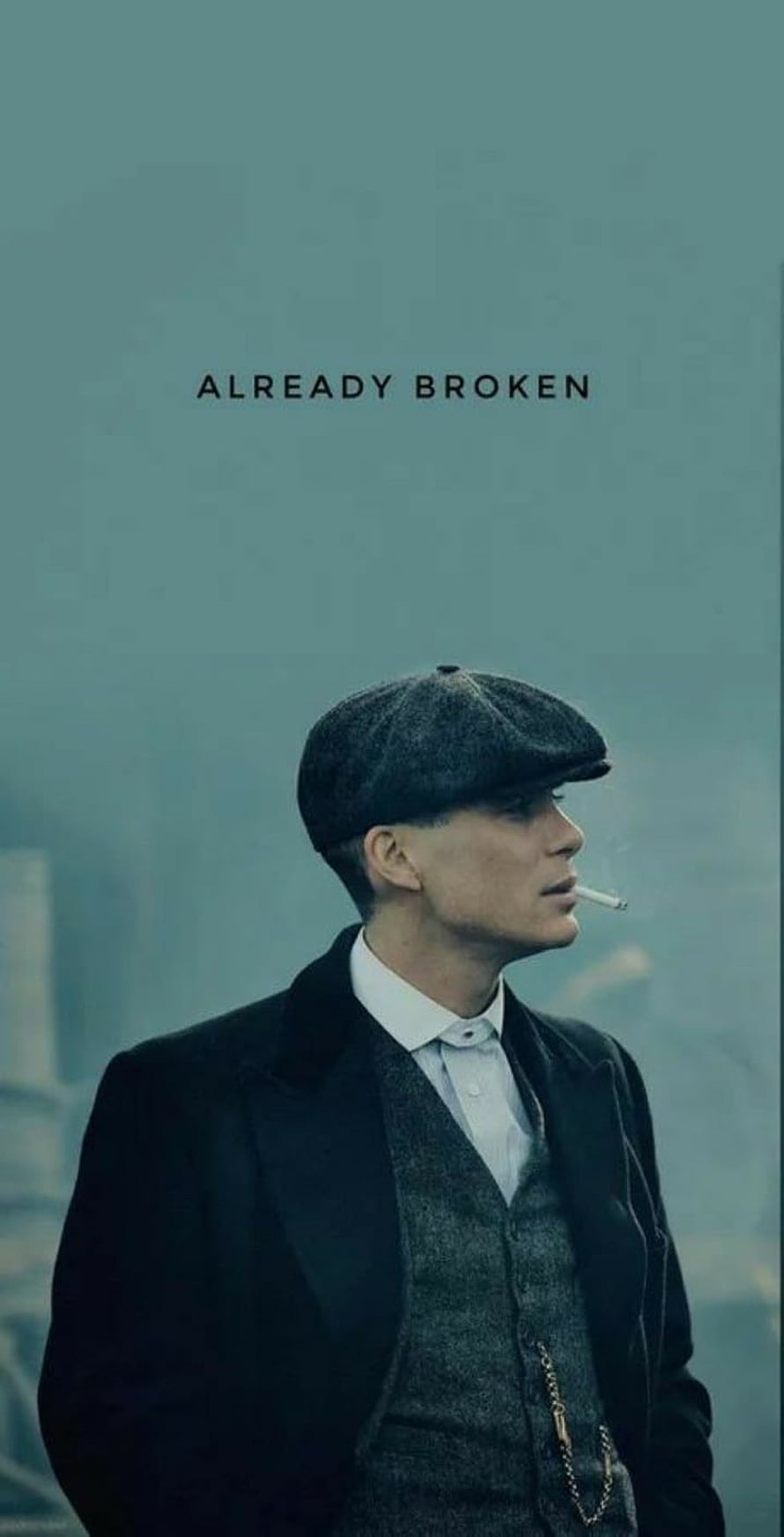 Peaky Blinders Tommy Shelby in Flat Cap and Suit Smoking Cigarette HD phone wallpaper