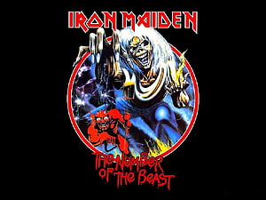 Iron Maiden The Number of the Beast Album Cover Artwork HD wallpaper