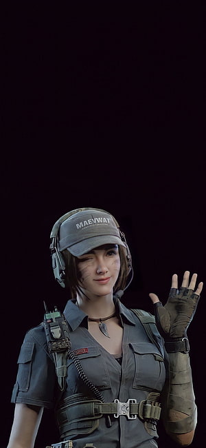 Call of Duty Ghosts Urban Tracker Female Soldier Waving in Tactical Gear HD phone wallpaper