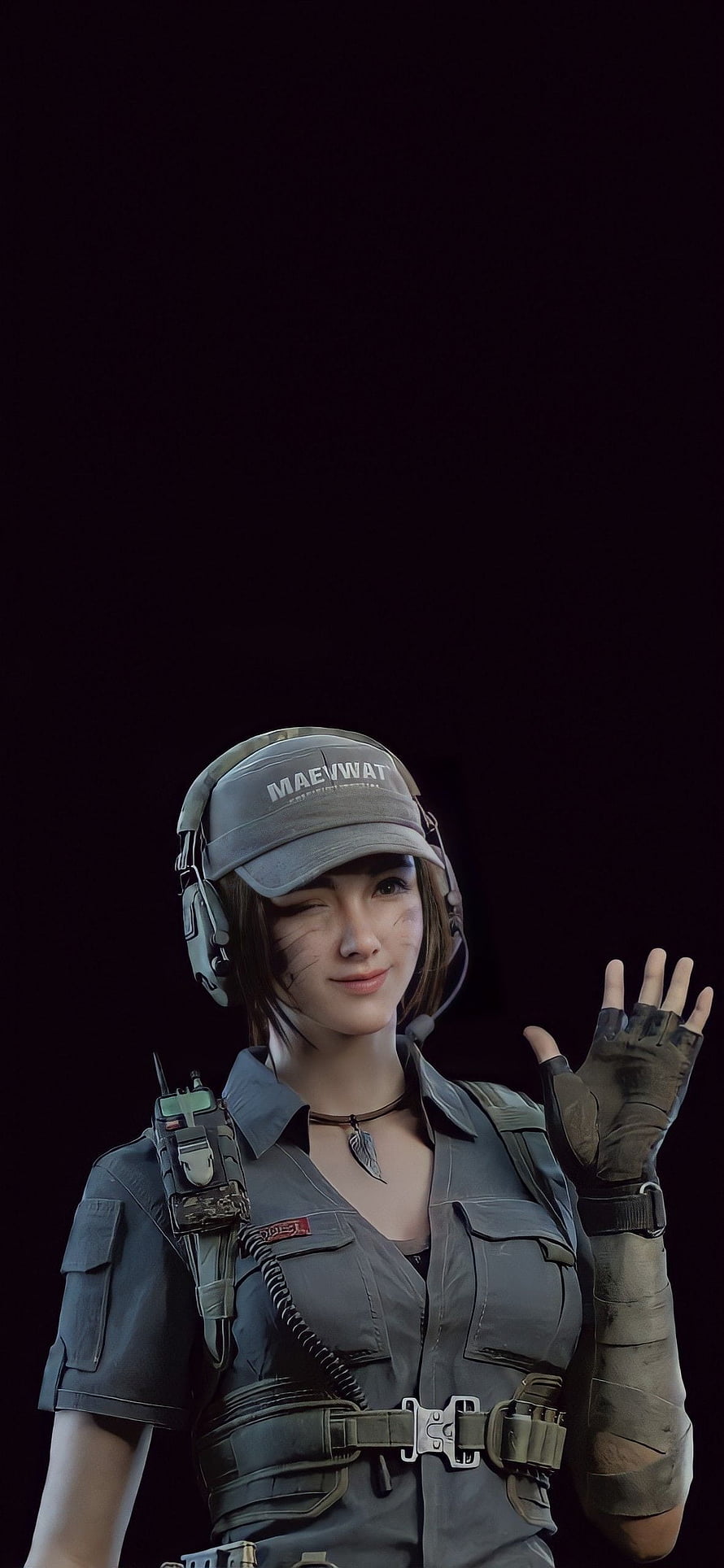 Call of Duty Ghosts Urban Tracker Female Soldier Waving in Tactical Gear HD phone wallpaper