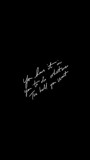 Minimalist Handwritten Quote on Black Background for Motivation HD phone wallpaper